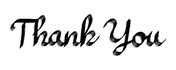 Thank you Hand drawn lettering, Modern Calligraphy for thank You