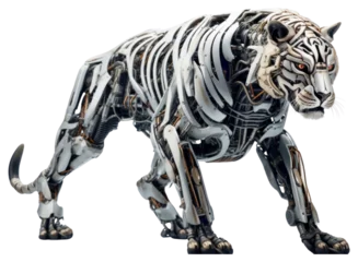 Foto op Canvas PNG Cyborg tiger animal mammal carnivora © Rawpixel.com