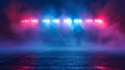 Stadium Lights Aglow with Anticipation. Concept Sporting Events, Night Photography, Excitement, Spectator Moments, Stadium Atmosphere - obrazy, fototapety, plakaty