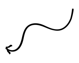 Hand drawn simple arrow drawn with wax crayon, chalk or charcoal. Uneven dry texture for underlining highlighting. Pencil drawn lines, strikethrough, grungy vector isolated on white