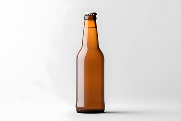 Craft beer bottle mockup isolated on background