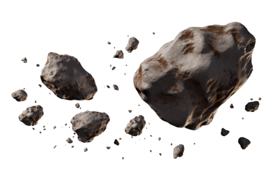 Digital asteroids in space