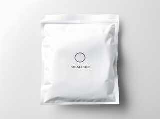 Realistic Blank white plastic sachet mock up for cosmetic cream packaging isolated on white background