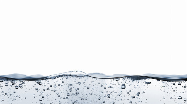 Blue water level splash isolated on white with space for copy