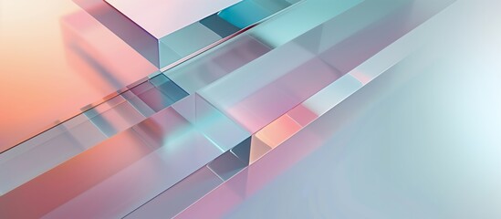 Abstract transparent geometric pattern in soft gradient colors, Background with transparent shapes...