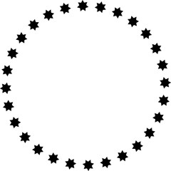 Stars circle round frame icon. Design element
