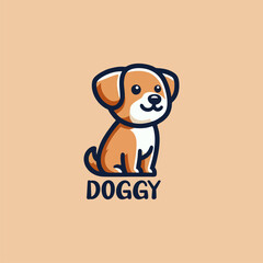 cute dog logo design concept, premium vector design