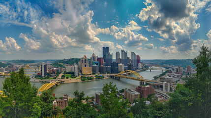 Panoramic View of the City of Pittsburgh