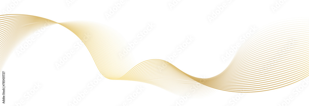 Aufkleber luxury abstract gold wavy line pattern (guilloche curves) with copy space. elegant golden color smoo
