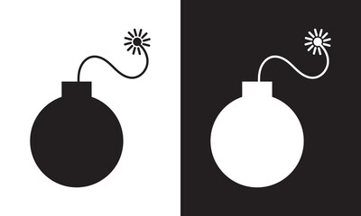Bomb icon. bomb icon vector for web, computer and mobile app. dynamite icon Dynamite burning stick vector design object, dynamite trendy filled icons from Army and war collection. boom symbol.