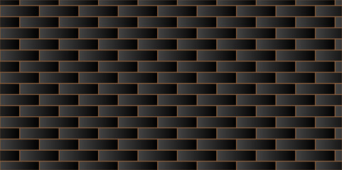 Black brick wall background. Architecture square construction stone block brick wallpaper. seamless building cement concrete wall grunge background.	

