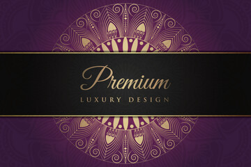 Luxurious mandala background and banner design, suitable for design templates for greeting cards, 