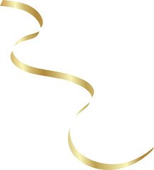 Obraz na płótnie Canvas Gold ribbon shadow. Decoration for holiday, new year