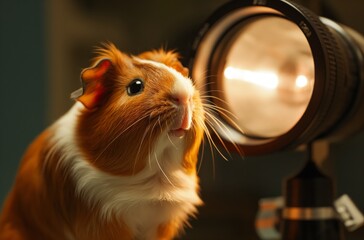 Guinea pig posing in studio