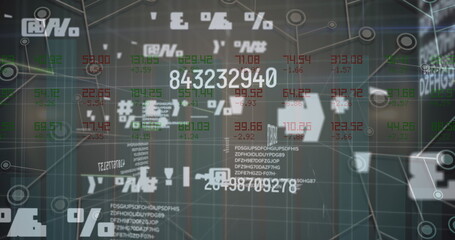 Image of data processing on white background