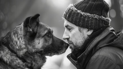Capture the unwavering loyalty of a pet