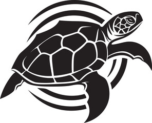 Turtle Expedition Vector Illustration of Turtle Exploring the Depths