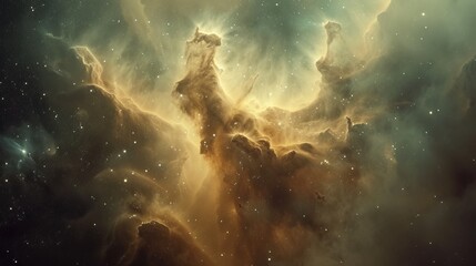 Ethereal Cosmic Gas and Dust Cloud