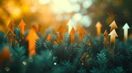Fotobehang Upward Arrows for Startup Growth © Andreas