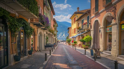 Foto op Canvas Promenade street in Iseo city Iseo lake Italy © Ashley