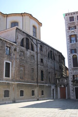 Fototapeta premium Narrow street in a big city.