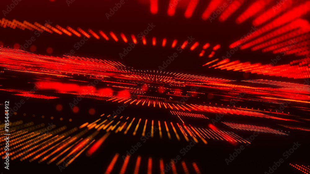 Poster futuristic hi-tech illustration. concept of data transmission in cyberspace. science technology back