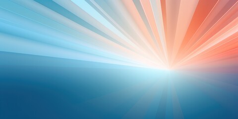 Sun rays background with gradient color, blue and peach, vector illustration