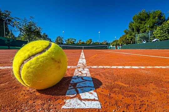 Pre match excitement  tennis court s perspective before pro game at prestigious club