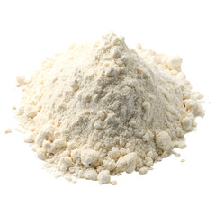 Pile of wheat flour isolated on transparent background