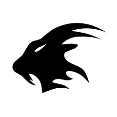 Goat's head isolated on white, hand drawn vector illustration. Goat head line icon, outline sign vector, linear pictogram isolated on white. Symbol, logo illustration.