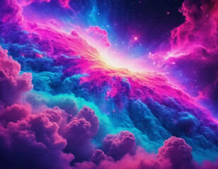 colorful nebula in space wallpaper