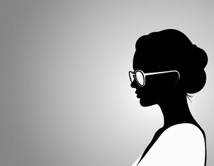 a woman with glasses illustration