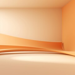 Tan background, gradient tan wall, abstract banner, studio room. Background for product display with copy space