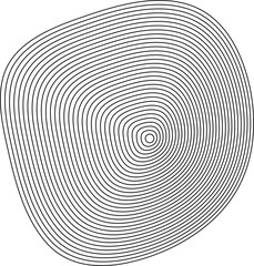 Circle with lines created blend. Technology style