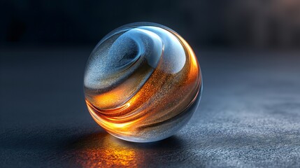 blue and orange magic ball