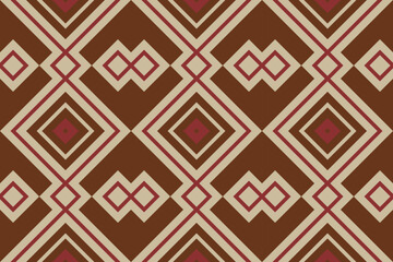 Ikat Floral Paisley Embroidery Background. Ikat Print Geometric Ethnic Oriental Pattern traditional.aztec Style Abstract Vector illustration.design for Texture,fabric,clothing,wrapping,sarong.