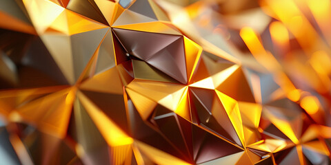 Abstract 3d rendering of the gold surface AI-generated Image