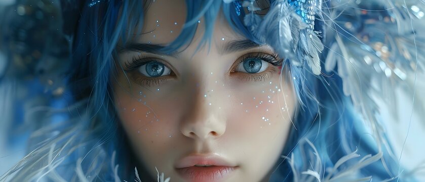 Frost Spirit Cosplay Portrait - Enchanting Fantasy Realms. Concept Cosplay, Portrait, Frost Spirit, Enchanting, Fantasy Realms