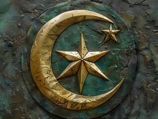 Fototapeta premium The star and crescent, the history of an ancient symbol