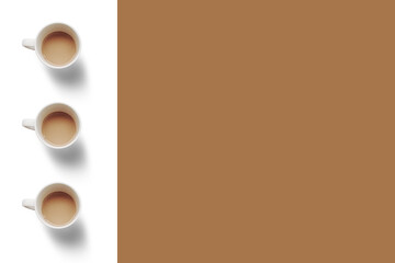 3D illustration. Cup of coffee with milk isolated. Layout concept.