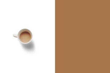 3D illustration. Cup of coffee with milk isolated. Layout concept.