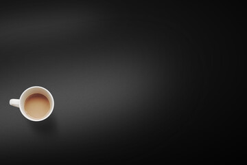 3D illustration. Cup of coffee with milk isolated.