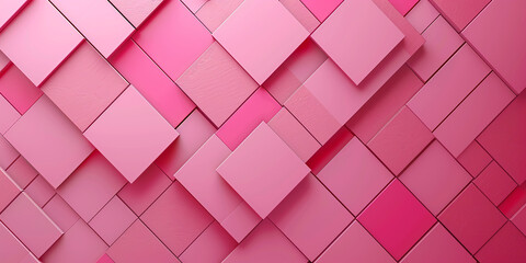 Background is pink. Beautiful wallpaper with rhombuses Ai-generated image
