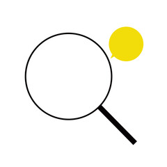 虫眼鏡のシンプルなイラスト