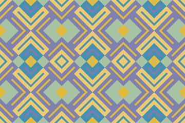 Ikat Fabric Paisley Embroidery Background. Ikat Print Geometric Ethnic Oriental Pattern traditional.aztec Style Abstract Vector illustration.design for Texture,fabric,clothing,wrapping,sarong.