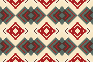 Ikat Fabric Paisley Embroidery Background. Ikat Seamless Geometric Ethnic Oriental Pattern traditional.aztec Style Abstract Vector illustration.design for Texture,fabric,clothing,wrapping,sarong.