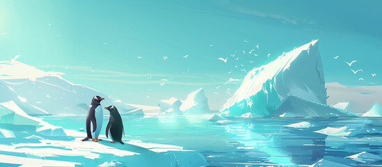 Penguin in polar regions