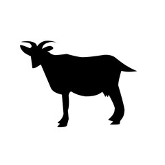 Goat vector, goat outline.