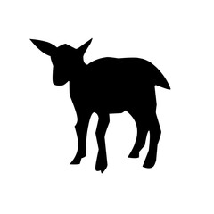 Goat vector, goat outline.