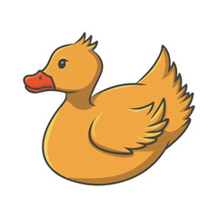 Cartoon Duckling outline Quirky Vector Design.eps